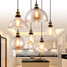 hanglamp pendant lamp copper glass restaurant pendant lights vintage lighting fixtures suspension luminaire antique glass lamps