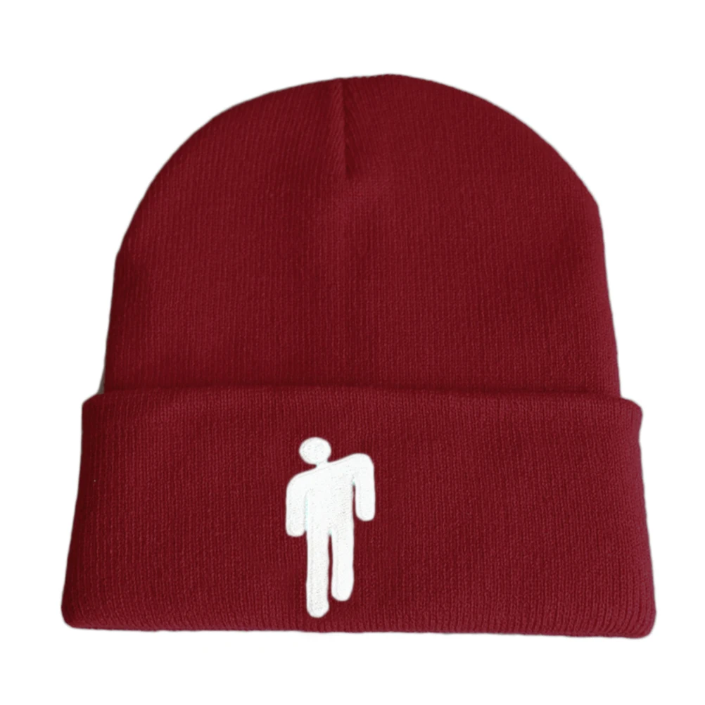 Повседневная вязанная зимняя шапка женская однотонная хип-хоп простая вязаная шапочка теплые зимние шапки уличная вязаная шапочка-бини для мужчин и женщин#30 - Цвет: Бургундия
