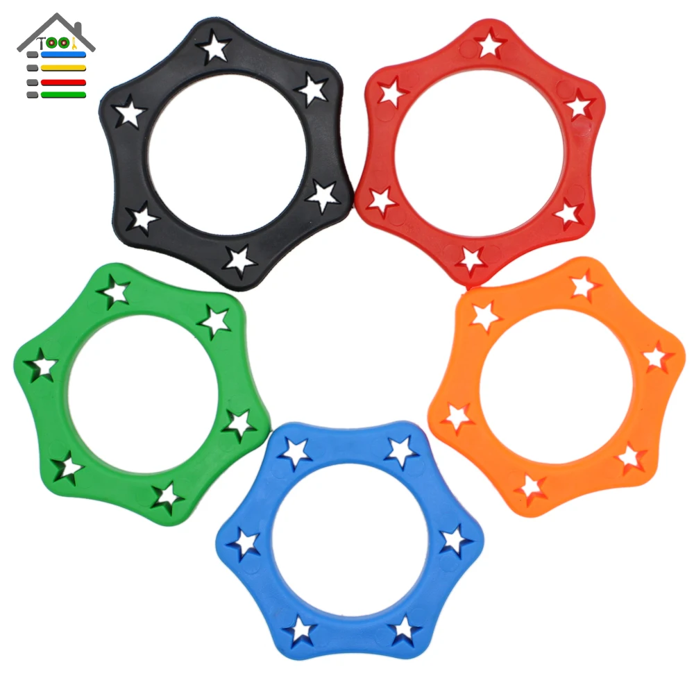 AUTOTOOLHOME 5pcs 35mm 5 Color Plastic Mic Microphone Anti Slip Roller