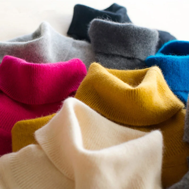 Cashmere sweater women's high collar women plus size winter knitted cashmere sweater for women warm sweaters Women