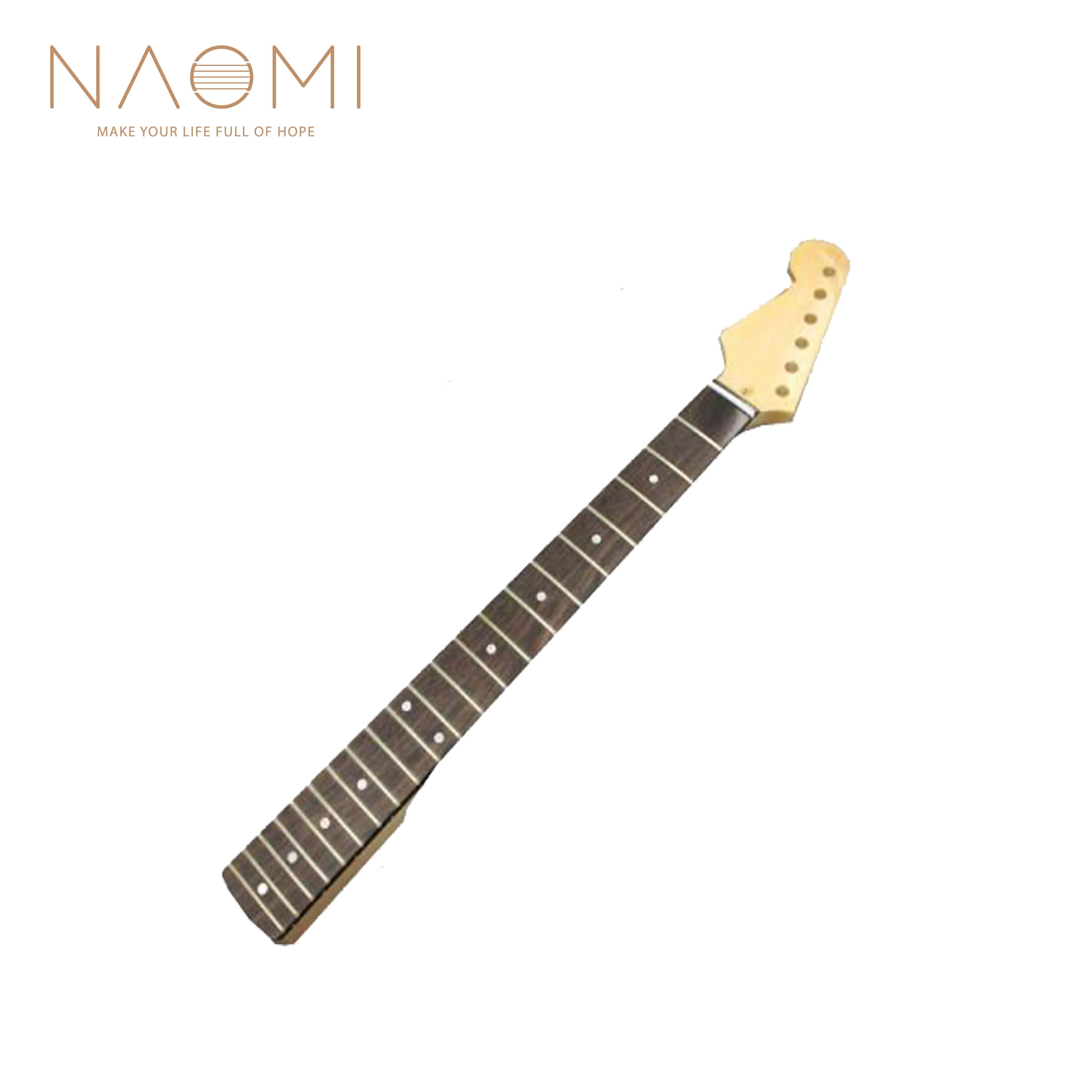 Free Shipping 22 Fret Electric Guitar Neck Canadian Maple Guitar Neck Replacement Nature Color