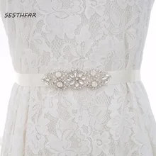 С украшениями в виде серебристых кристаллов свадебный пояс, лента со стразами Свадебные Пояс тонком каблуке; свадебные туфли со стразами пояс для Для женщин DressesJ102S