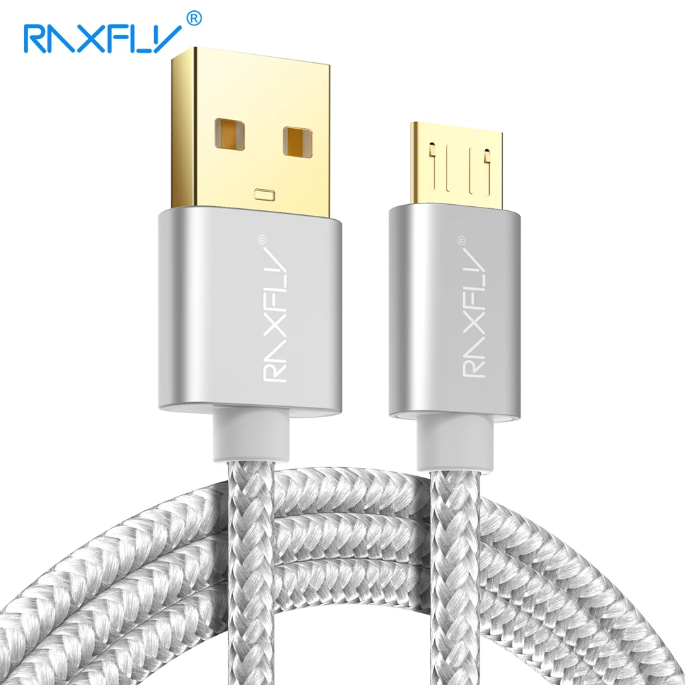 RAXFLY Micro USB зарядный кабель для Xiaomi Note 5 2.1A быстрое зарядное устройство мобильный