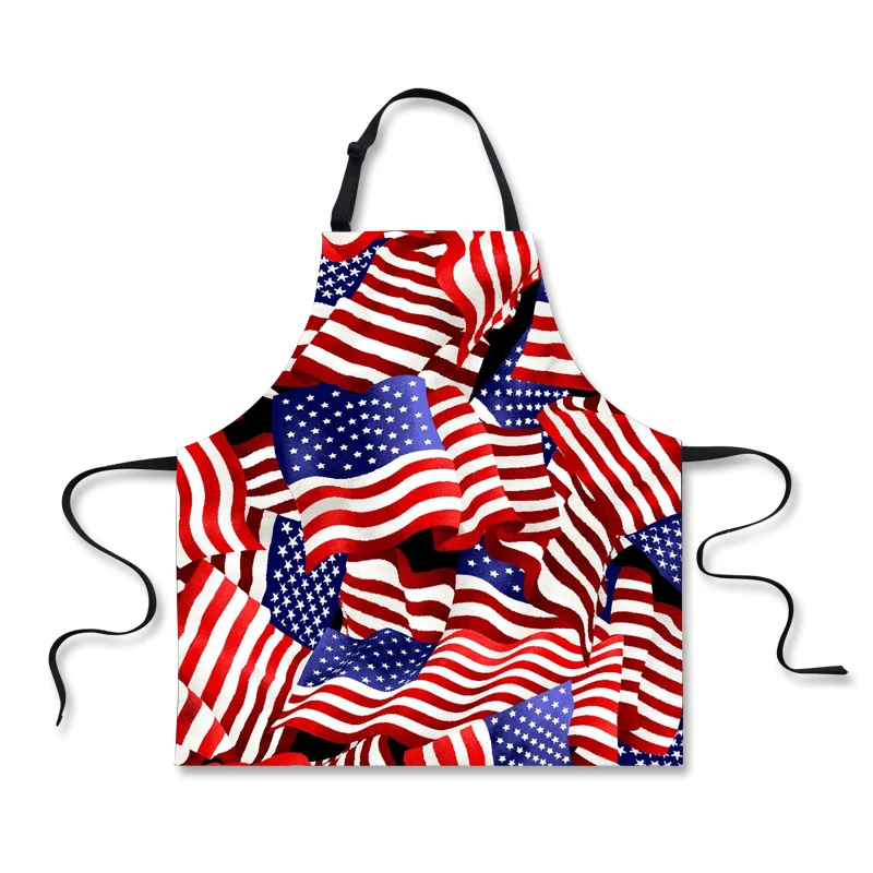 

FORUDESIGNS UK/US Flag Women Apron With Adjust Belt Kitchen Restaurant Cooking Shop Art Work Apron Skeeveless Waiter Aprons