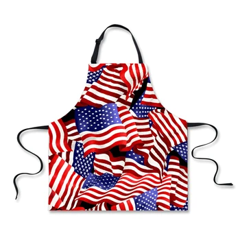 

FORUDESIGNS UK/US Flag Women Apron With Adjust Belt Kitchen Restaurant Cooking Shop Art Work Apron Skeeveless Waiter Aprons
