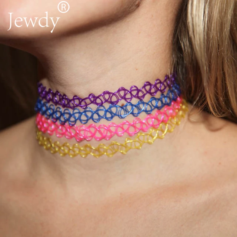 mix 12 colors 12 pcs pack rainbow chokers necklace vintage stretch quarz elastic henna mix 12 colors 12 pcs pack rainbow chokers necklace vintage stretch quarz elastic henna