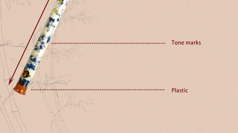 Китайские деревянные счеты флейта Bawu имитированные синие цветы Вертикальная игра кларнет флейта народный музыкальный инструмент Bawu не DIZI& Xiao