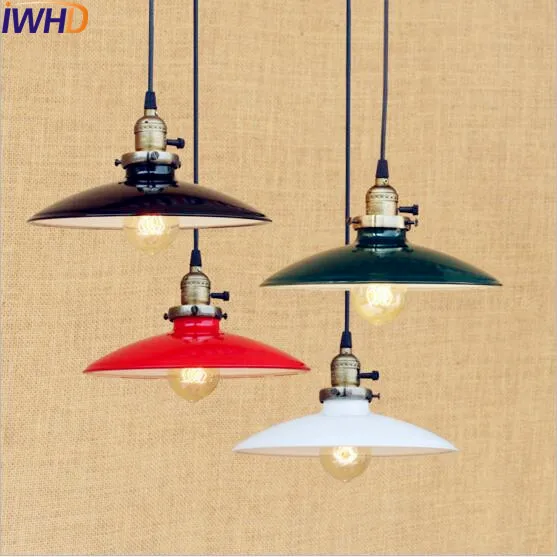 

IWHD Nordic Lampen Vintage Pendant Lights Fixtures Retro Edison Style Loft Industrial Lamp Lighting Lamparas Colgantes