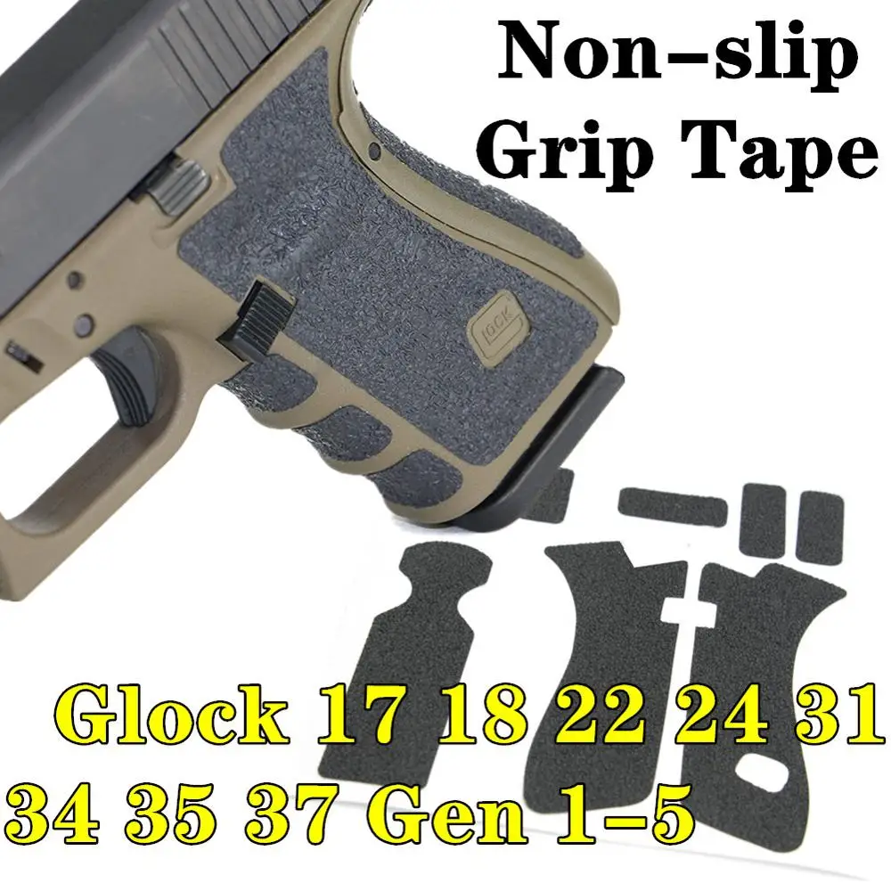 

Rubber Texture Grip Wrap Tape Custom for Gen 1 2 3 4 5 Glock 17 18 24 31 34 35 37 Gun Adhesive 9mm magazine accessories