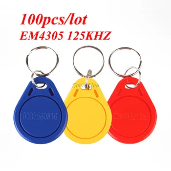 

Free Shipping 100pcs/lot Door Access Control 125KHZ RFID Tags Smart Door Key Tag Waterproof 125khz RFID Keyfob with EM4305 Chip