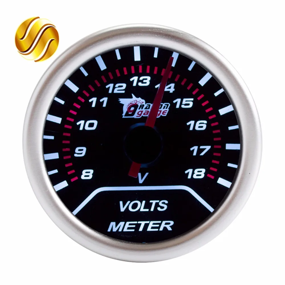 Dragon Gauge VOLTS Meters Car Gauge 2" 52mm 818 V Volt Mechanical