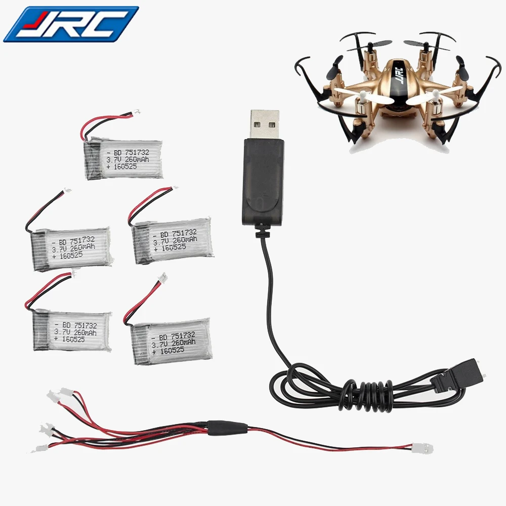 5pcs update 3.7V 260mah 30C Lipo Battery For RC JJRC H20 Airplane