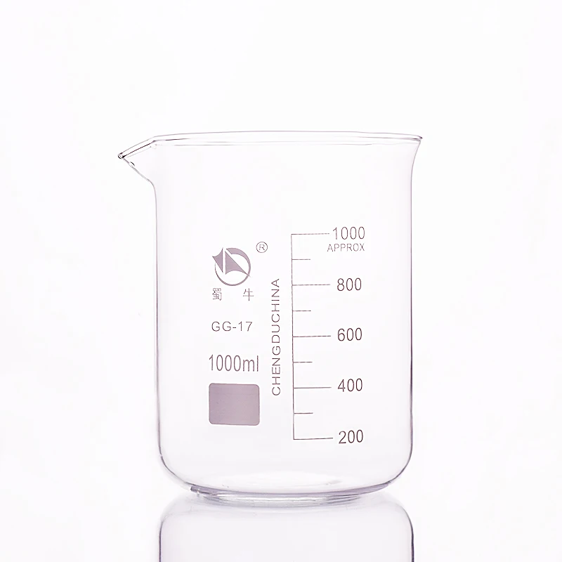 Beaker In Low Form,capacity 1000ml,outer Diameter=114mm,height=155mm