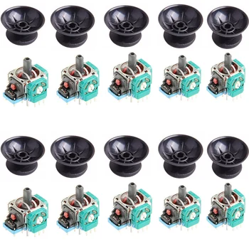 

PS4 3D Analog Joystick Sensor Module Potentiometer w/ Thumb Sticks for Sony Playstation 4 PS 4 Controller Repairn Parts 10 Sets