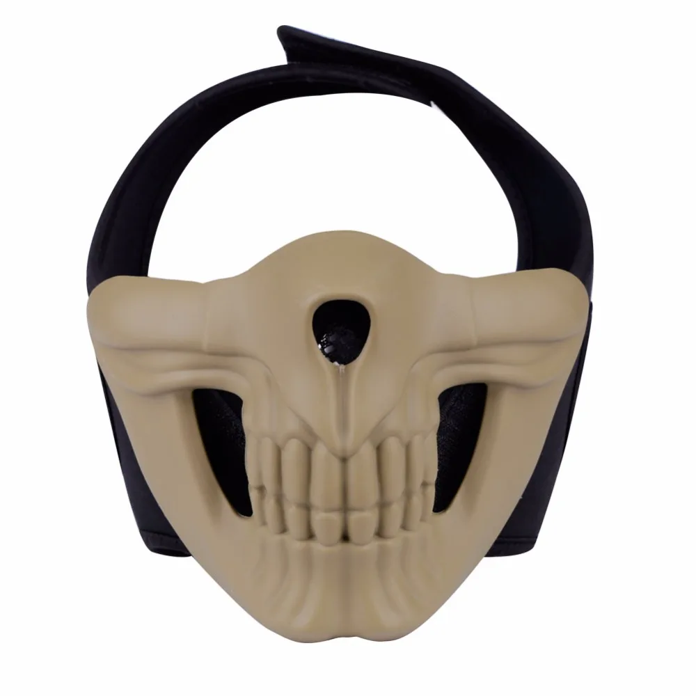 WoSporT Череп Маска Тактический Половина маска Airsoft Пейнтбол защитный Знаки для военные игры Спортивные CS Wargame Косплэй