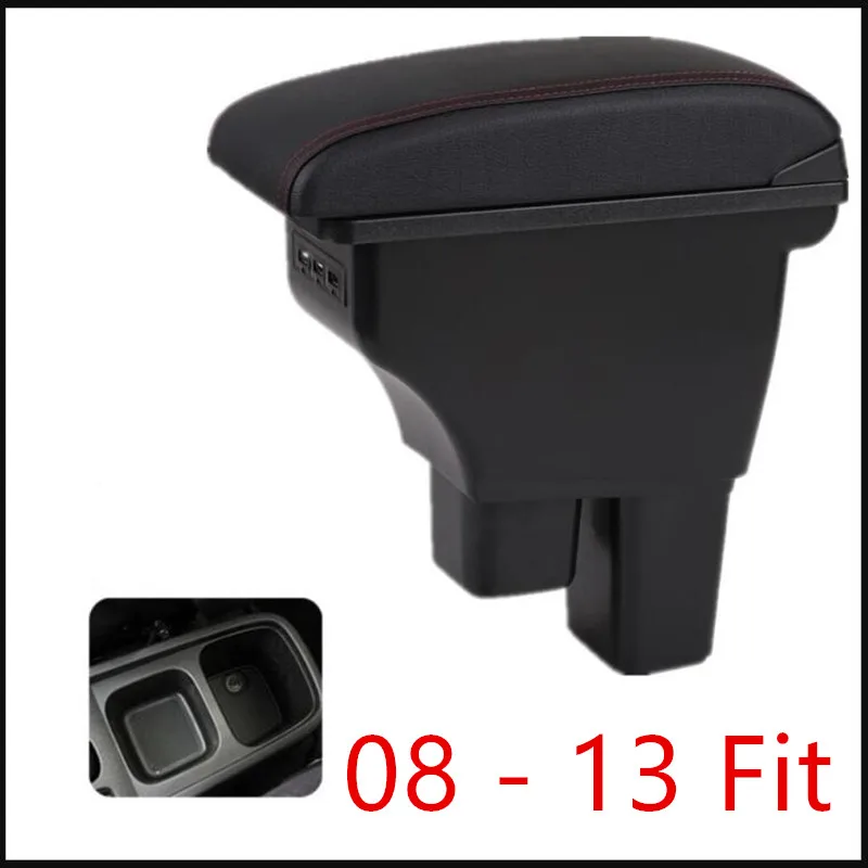 Центральный консольный ящик для хранения подлокотник для Honda Fit Jazz 2008-2013 подлокотник вращающийся 2009 2010 2011 2012