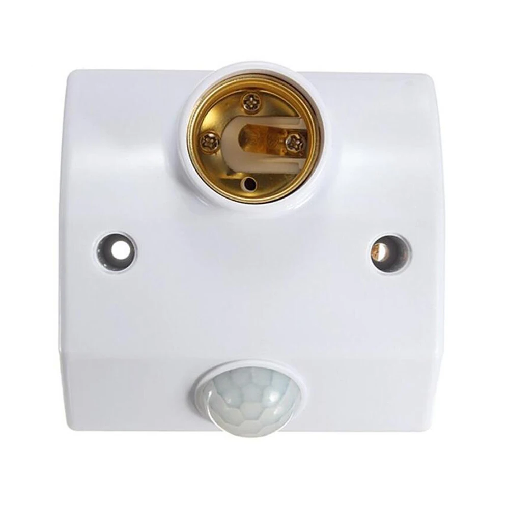 BECOSTAR лампа базовый держатель PIR датчик движения с переключателем управления светильник патрон адаптер поставляется с 3 Вт светодиодный светильник