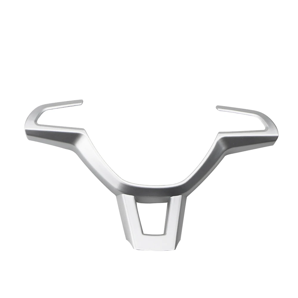 Подходит для Skoda YETI ABS Автомобильный руль кнопка рамка Крышка отделка автомобиля аксессуары для укладки - Название цвета: Matte Silver