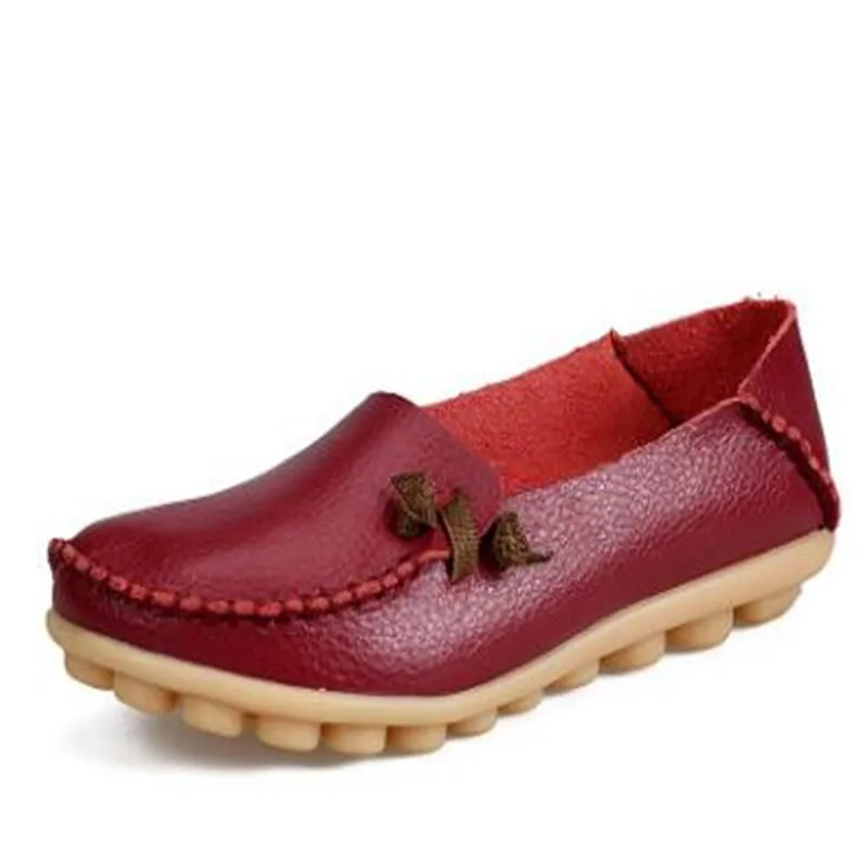 Женские лоферы на плоской подошве feiyitu повседневные из натуральной кожи мягкой