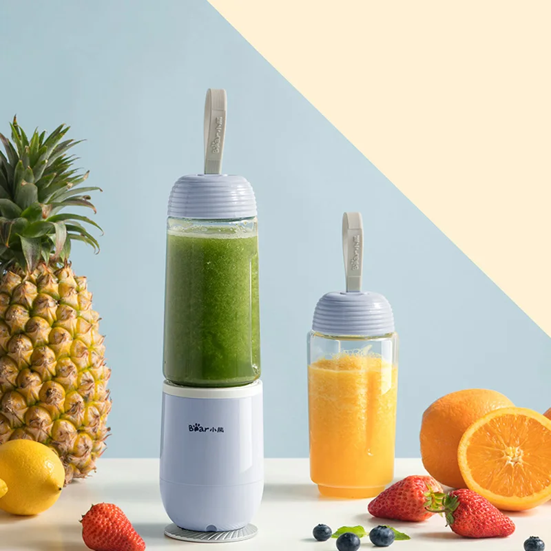 

Mini Portable Juicer Electric Multifunction Household Fruit Vegetable Citrus Orange Lemon Juicer With 2Pcs 350ml Mixer Cup