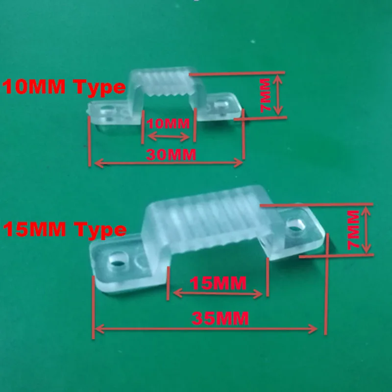 10 мм 15 мм ширина силиконовый монтажный соединитель зажим для светодиодной ленты 1000 шт силиконовый клип для 5050 3528 5730 RGB Светодиодные полосы света