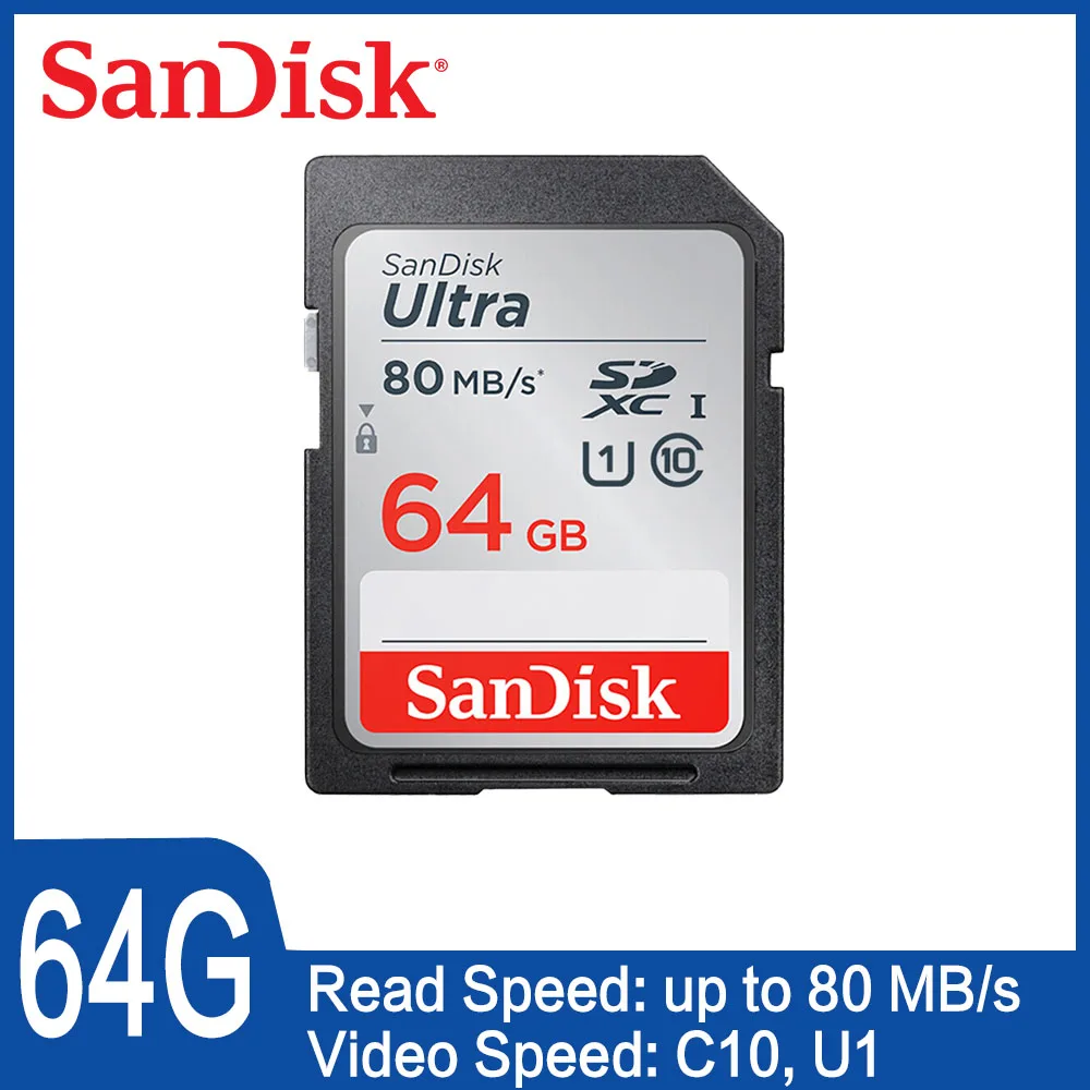 SanDisk Ultra SD карта 32 ГБ 16 ГБ карту памяти sd 64 ГБ 128 ГБ C10 80 МБ/с. SDHC/SDXC UHS-I для Камера картао sd карт memoire