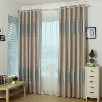 

Popangel Factory Direct 100% Polyester Top Modern Minimalist Blackout Living Room Window Curtains Europe Style office Curtains