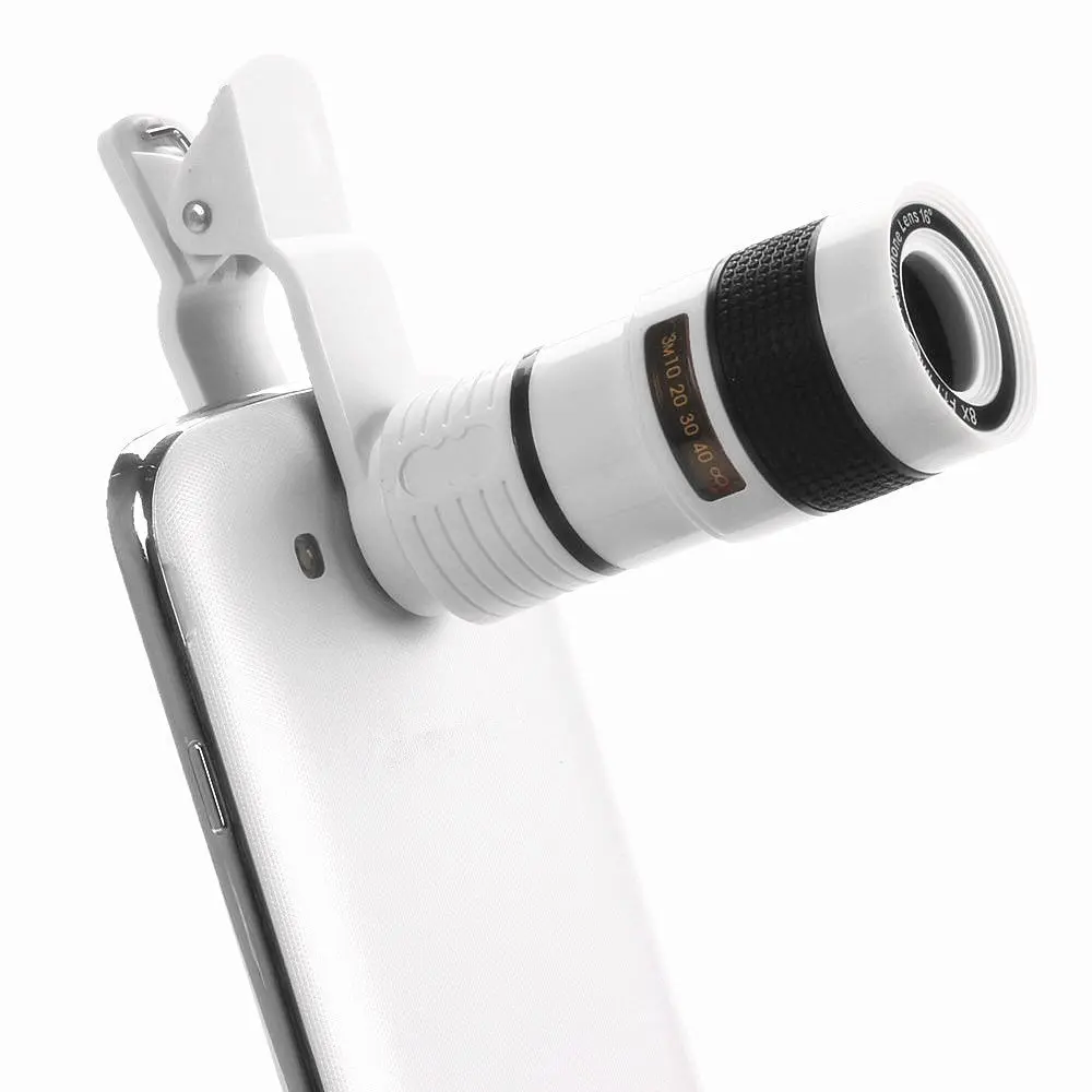 العالمي هاتف محمول تلسكوب عدسة كاميرا مقربة 8X التكبير التركيز اليدوي كليب على كاميرا عدسة ل iPhone7 زائد سامسونج غالاكسي S8