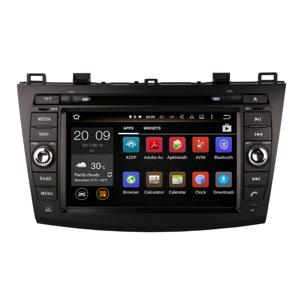 Top 8 Inch Android 8.0 Octa Core 4GB+32GB Car PC GPS Radio Stereo with Bluetooth For Mazda 3 2010 2011 2012 Head Unit DAB+ WIFI 3