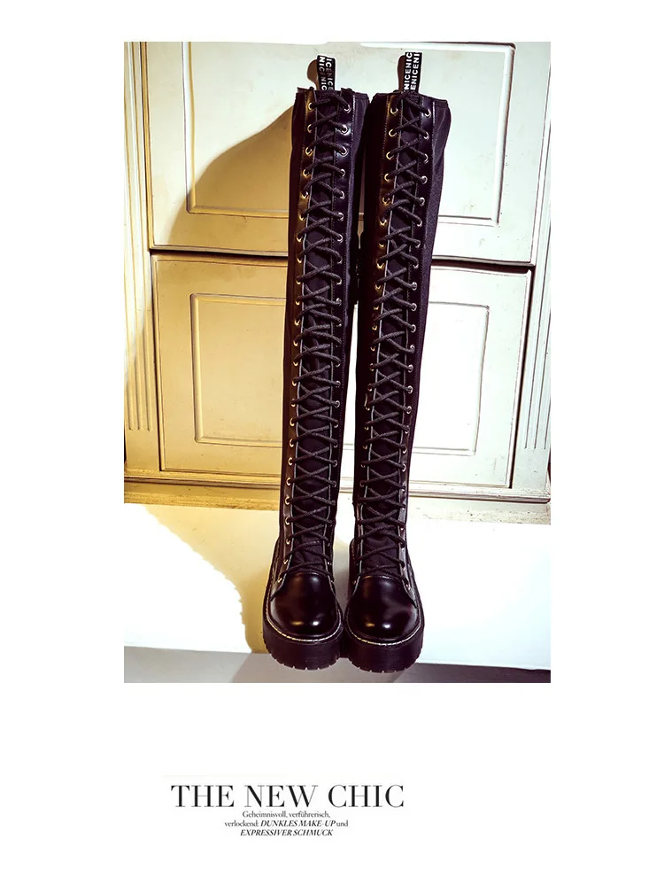 Koovan Women's Over The Knee Boots 2021 New Autumn And Winter New High-heeled Women's  Side Zipper Stovepipe Long Elastic Shoes