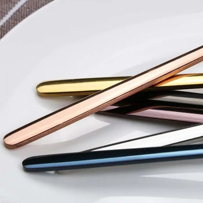 Новая квадратная ложка для перемешивания из нержавеющей стали, столовые ...