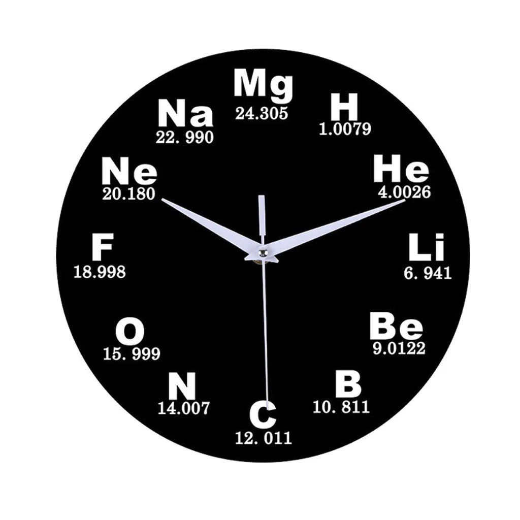 

1Piece Chemical Element Periodic Table Vinyl Record Wall Clock Chemistry Math Formula Science Wall Clock Geek Graphic Classroom