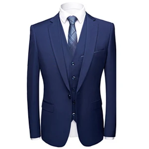 Новейший дизайн пальто брюки модный мужской повседневный деловой костюм комплект из 3 предметов/Мужские костюмы блейзеры брюки жилет - Цвет: 901