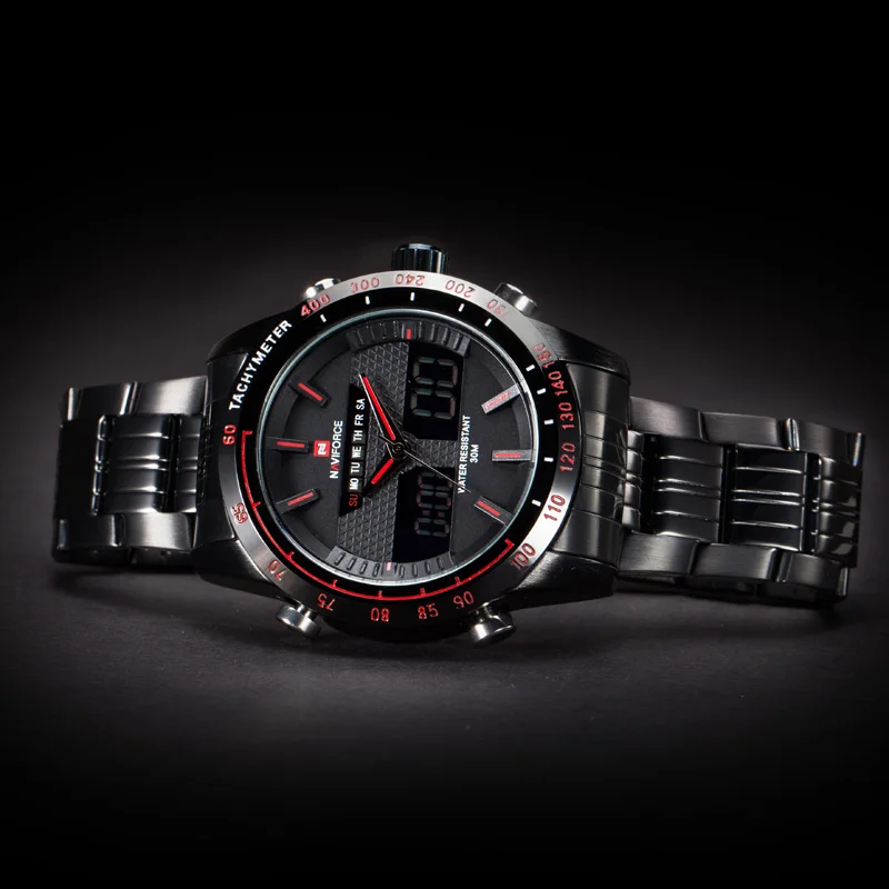 Часы NAVIFORCE мужские спортивные цифровые светодиодный водонепроницаемые
