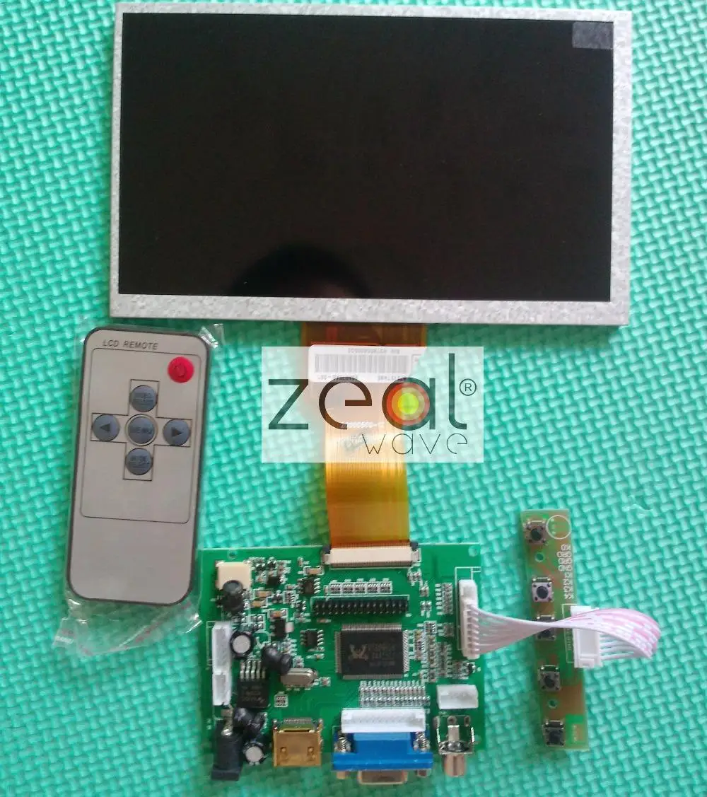DIY 50 контактный 7 дюймовый TFT ЖК модуль + HDMI и VGA 2AV A/D плата 800*480 разрешение