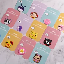

Retractable Mobile Phone Bracket Cute 3D Cartoon Animal Air Bag Phone Expanding Stand Finger Support Phone Holder for iPhone