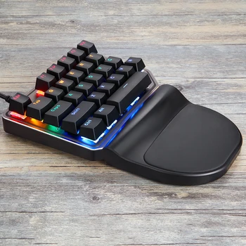 

Motospeed K27 Mechanical Keyboard One-Handed Mixed Light Backlight Ergonomics PC Computer Gaming 27 Keys for PUBG LOL