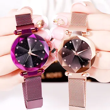 Luxury Women Watches Fashion Elegant Magnet Buckle Vibrato Ladies Wristwatch 2019 Starry Sky Roman Numeral Clock reloj mujer Luxury Women Watches Fashion Elegant Magnet Buckle Vibrato Ladies Wristwatch 2019 Starry Sky Roman Numeral Clock reloj mujer