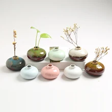 Vintage Chinese Style Flowers Vase Flowerpot Potted Desk Mini small handmade chinese ceramic vases Bonsai Pots Desk Decoration small desk
