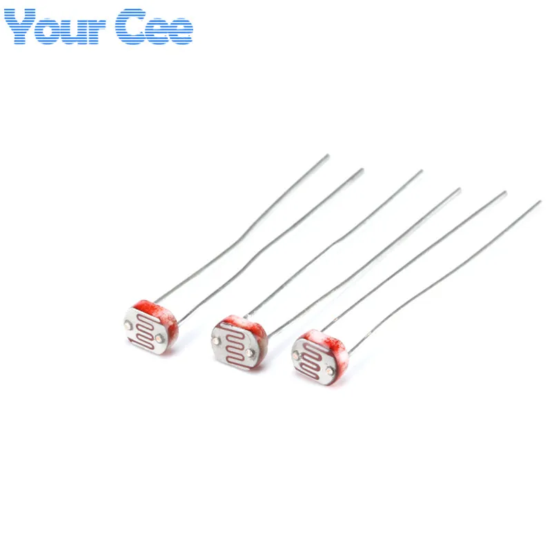 100/20pcs 5MM Photoresistor 5539 GL5539 Photoelectric Switch Element Photo Detect Photosensitive Resistance Light Dependent LDR
