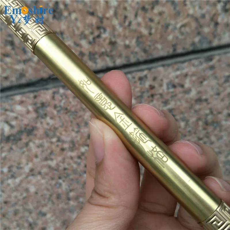 Emoshire Gold cuff stick pen pen handmade brass pen high - end gift metal signature pen original design (2)