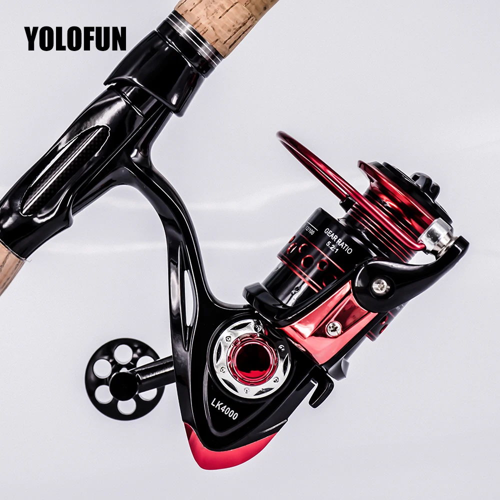 comprar 5.2 1 spinning reel fishing para água doce baixo pike carp fishing carretilha esporte ao ar livre peixe camping spining carretel de pesca