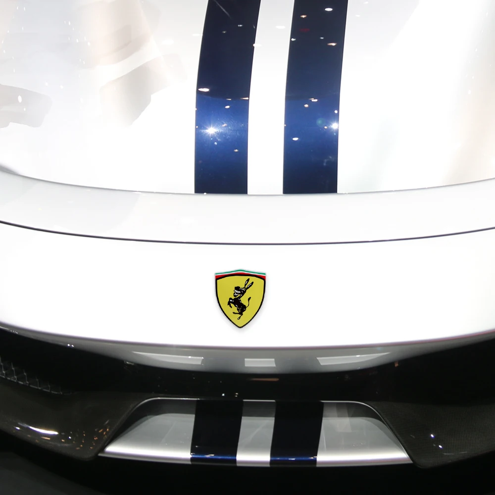 Donkey Logo Car Sticker Prank for Ferrari Auto Decals Decoration Exterior Accessories Creative Funny Car Styling 2pcs