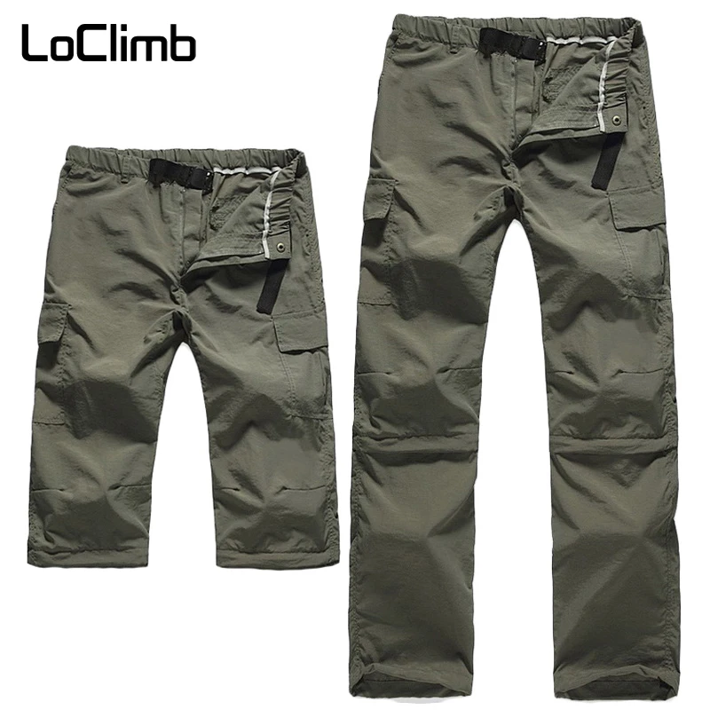 LoClimb Removable Camping Hiking Pants Men Summer Outdoor Sport