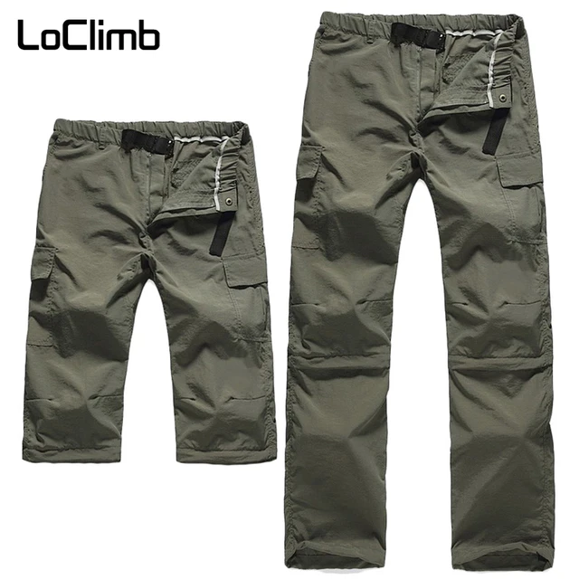 LoClimb Removable Camping Hiking Pants Men Summer Outdoor Sport ...