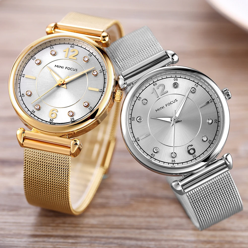 Mini Foco Marca Moda Relógios de Pulso Feminino Banda de para Mulheres Vestido Relógios Senhoras Quartzo-relógio Relógio Feminino Aço Inoxidável - Image 4