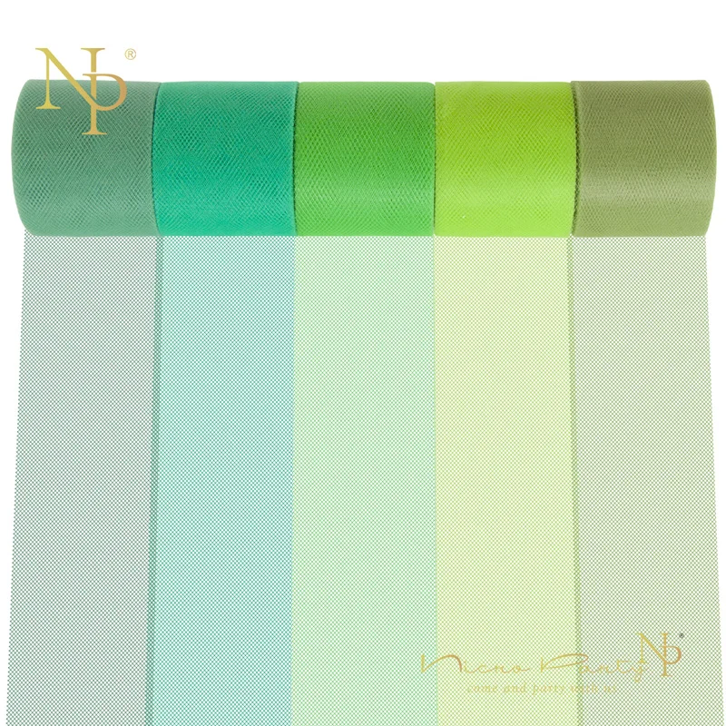 Nicro 5 шт./компл. зеленая фатиновая юбка-пачка в рулонах прозрачная ткань 25 ярдов
