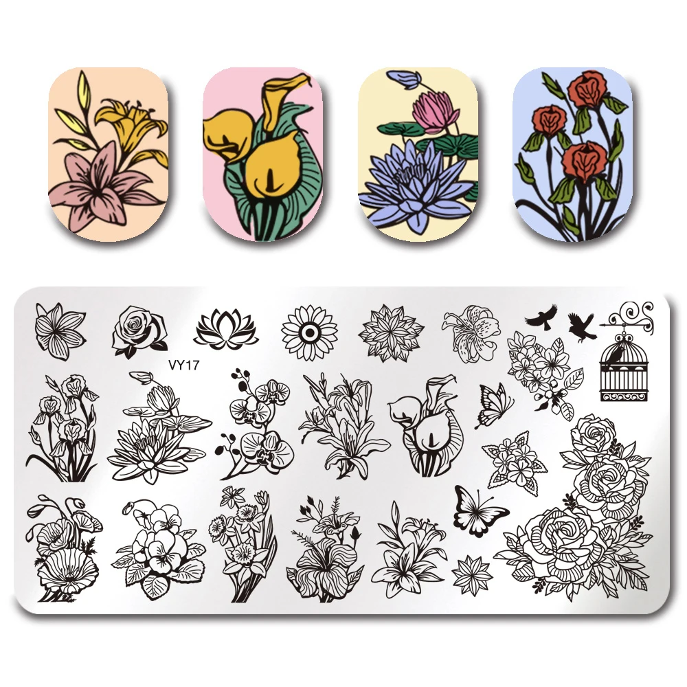 Pandox ногтей штамповки пластины серии животных милые кошки завод дизайн ногтей штамп изображения маникюрный шаблон трафареты украшения ногтей