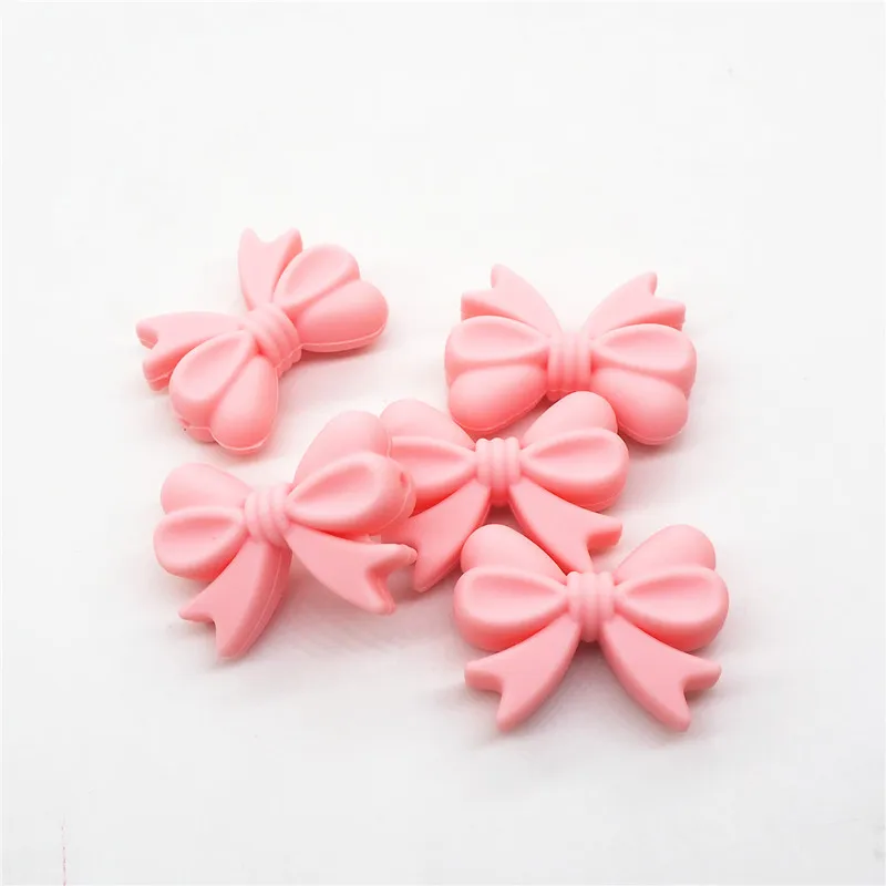 Candy Pink Chengkai 10 шт Силиконовые Прорезыватели для зубов DIY Единорог звезда Пингвин цветок коала Фламинго Детские Прорезыватели для зубов сенсорные ювелирные изделия Мультяшные бусины - Цвет: Candy Pink