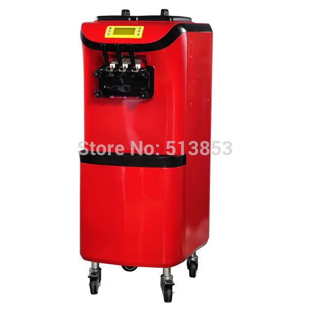 

Big volume two and one twisted 36L ice cream machine soft ice cream vendor arc front panel design air circulation from bottom